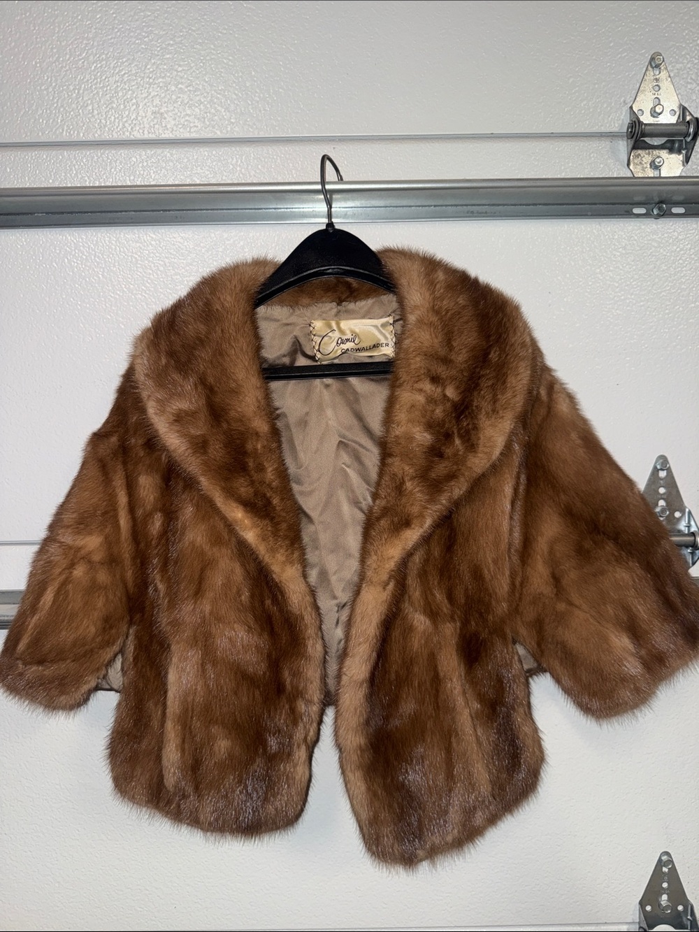 Vintage David Cadwallader Genuine Mink Fur Stole Cape Brown